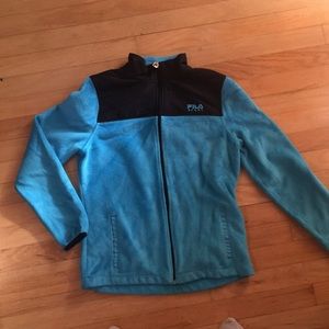 Zip up blue Fila sweatshirt